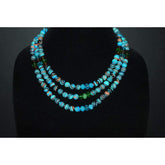FBT - Malachite Gemstone Multi Strands Necklace - FashionByTeresa